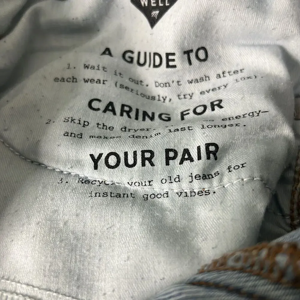 MADEWELL CLASSIC STRAIGHT JEAN SIZE 24‎